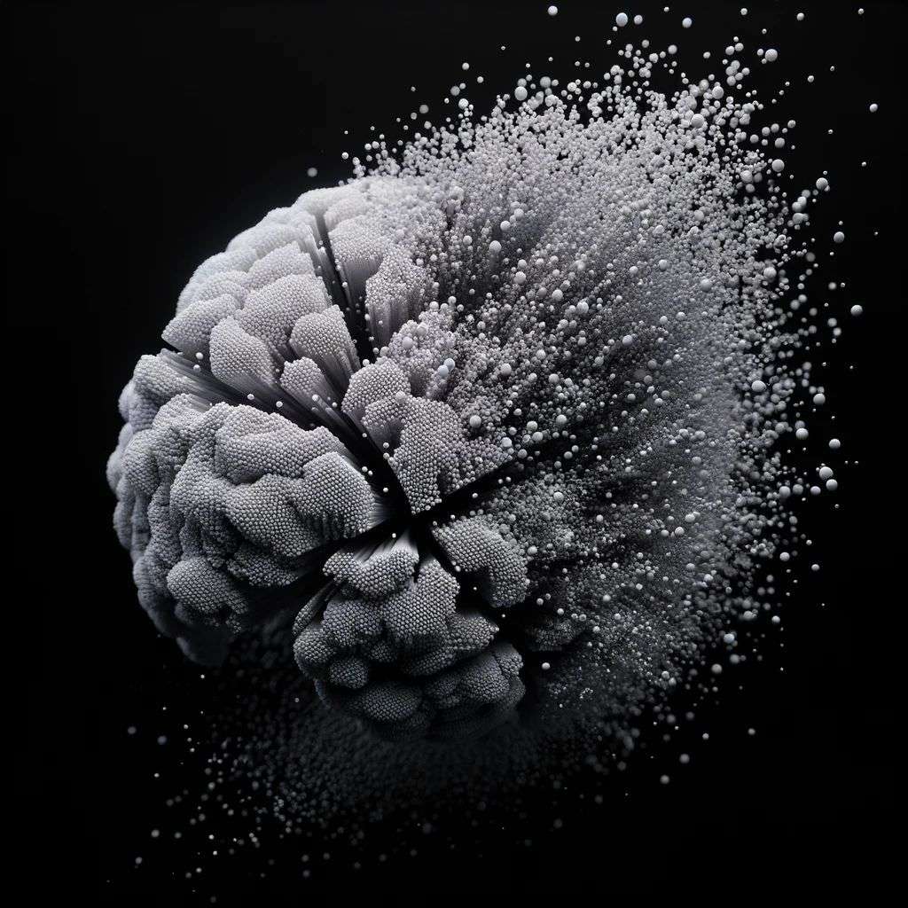 a representation of anxiety, particle simulation, Octane render